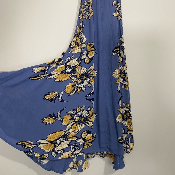 Free People Lace-Up Floral Racerback Swing Dress Women’s Small Boho Whimsical - Picture 11 of 16